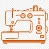 Illustrator-friendly SVG vector art of a sewing machine.