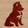 Adorable Shetland Sheepdog Sitting Portrait A close-up illustration of a seated Shetland sheepdog with a sweet expression.