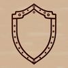 A high-quality vector graphic illustration of a shield, ideal for digital designs and crafts.