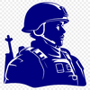 Free Vector Soldier Icon A high-resolution graphic representation of a man in military attire.