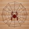 A detailed illustration of a spider web in vector format, suitable for graphic design and digital art projects.