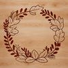 A decorative floral wreath design created as a scalable vector graphic (SVG) file.