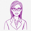 Female Teacher SVG Design A detailed illustration of a woman representing the education profession.
