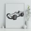 High-Speed Racing Vehicle Clip Art A high-speed racing car depicted in vector graphics format.