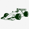 High-Speed Vehicle Vector Image Racing vehicle design for digital cutting machines like Cricut or laser cutter projects.