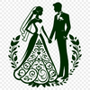 Beautiful Wedding Illustration SVG File Wedding couple illustration in vector format, suitable for commercial and personal use.