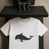 Free Whale Silhouette SVG Design An open-source svg design featuring a whale silhouette.