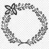 A floral wreath design created with vector art, suitable for digital cutting machines like Cricut.