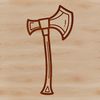 Simple Hand Tool SVG Design A simple axe illustration created as a vector graphic, suitable for various design applications.