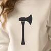 Traditional Tool Design SVG A detailed illustration of a traditional axe with a handle and head.