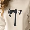Wooden Handle Axe Icon SVG A high-quality vector illustration of a standard axe with sharp blade and wooden handle.