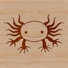 Salamander Portrait in Vector Format A digital illustration of a salamander's head, specifically the axolotl, in a vector format.