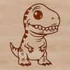 Vector Cutie A vector drawing of a cute dinosaur design.