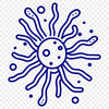 Bacterial Cell Design A simple illustration of a bacterium with rounded shape and visible cellular structure.