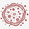 Detailed Vector Art of a Single Bacterium A detailed illustration of a single bacterial cell with distinctive features.