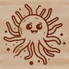 Microscopic Vector Art A stylized illustration of bacteria in various shapes and forms, created as a vector graphic for design and print projects.
