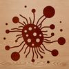 Stylized Microbe Illustration A stylized illustration of a bacteria cell.