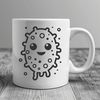 Simple Vector Bacteria Design A simple line drawing of bacteria in black and white, suitable for vector art and cutting machine designs.