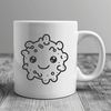 Simple Bacterial Cell Design Bacteria cell illustration in a simplified vector format for design and crafting purposes.