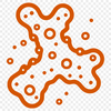 Microbial Vector Illustration Bacteria cell illustration in vector format, suitable for cutting machine designs.