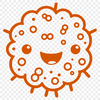 Vector graphic representation of germs for educational or design purposes.