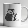 Cute Badger Reading a Book Vector Illustration A detailed vector illustration of a badger in a studious pose, reading a book.