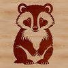 An SVG graphic featuring a detailed design of a badger, suitable for use in various creative projects and designs.