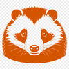 Illustrative rendering of a badger, vector design created using scalable graphics.
