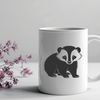 A vector illustration of a badger, a wild animal, suitable for digital design projects.