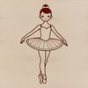 Glamorous Ballet Dancer SVG Illustration A delicate illustration of a ballerina in motion, suitable for digital cutting and laser engraving projects.