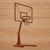 Free Basketball Clip Art A high-resolution SVG illustration of a basketball with a net in the background.