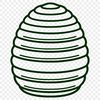 A simple illustration of a beehive, perfect for vector art projects.