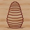 An illustration of a beehive with bees and honeycombs, vector design available in SVG format.
