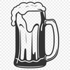 Beer Illustration SVG Cut File A detailed illustration of a glass filled with beer, perfect for crafting and design projects.