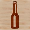 Simple Beer Bottle Design A bottle with beer inside, depicted in a simple vector design.
