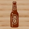 Vector Graphic Design Beer Icon A vector illustration of a beer bottle with a frothy head, suitable for graphic design projects.