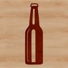 A beer bottle design for crafting and DIY projects A digital illustration of a bottle of beer, suitable for cutting machine stencils or laser engraving.