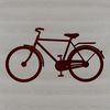 An SVG outline of a bicycle suitable for cutting machines or laser engraving.