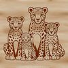 Free Clip Art of a Leopard's Cousin A majestic big cat with distinctive spots, suitable for vector design projects.