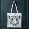 Big Cat Vector Art Design A detailed illustration of a jaguar's head, featuring the distinctive markings and features of this big cat species.
