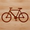 Vector illustration of a bicycle in simple silhouette style.