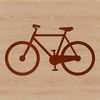 A digital illustration of a bicycle with clean lines and simple design, suitable for various applications.