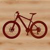 A sleek vector graphic representation of a bike in outline form.