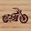 An SVG design featuring a motorbike with clean lines and precise details.