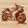Vector Motorbike Design Graphics A detailed illustration of a motorbike with sleek lines and curves, suitable for vector graphic design projects.