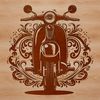 Free Vector Motorcycle Art A vector graphic design of a motorbike.