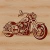 A sleek motorbike with a detailed design, suitable for cutting machine stencils or vector art projects.