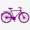 An SVG outline of a bicycle for cutting and engraving projects.