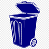 Elegant Waste Container Design A minimalist design of a trash can, suitable for vector art projects.