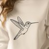 Hummingbird Illustration for Digital Projects A colorful hummingbird perched on a branch, detailed illustration suitable for digital and craft applications.